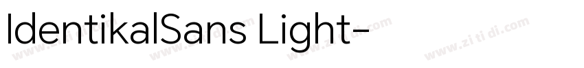 IdentikalSans Light字体转换